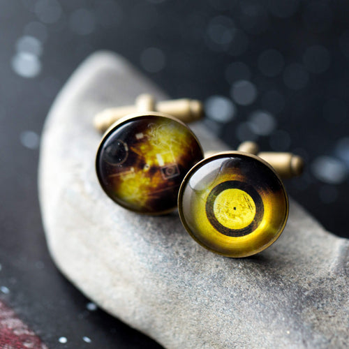 Load image into Gallery viewer, [LIMITED TIME OFFER !!!] Voyager Golden Record Antique Bronze Cufflinks
