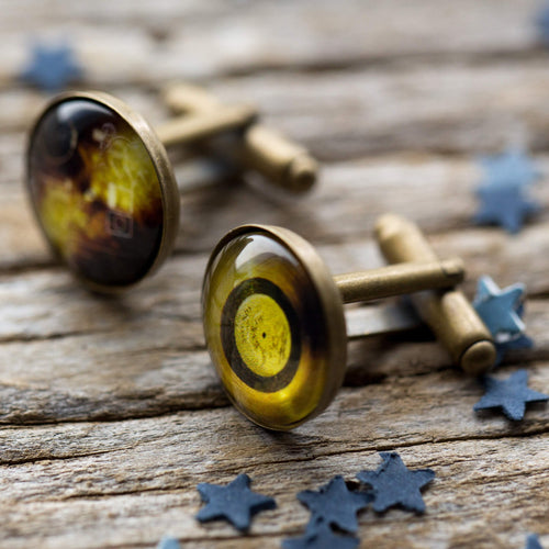 Load image into Gallery viewer, [LIMITED TIME OFFER !!!] Voyager Golden Record Antique Bronze Cufflinks
